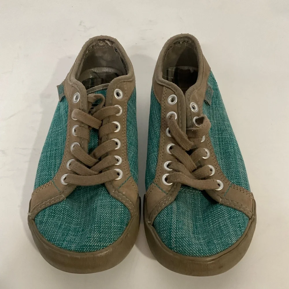 KEEN Arcata Teal & Brown Canvas Lace-Up Sneakers